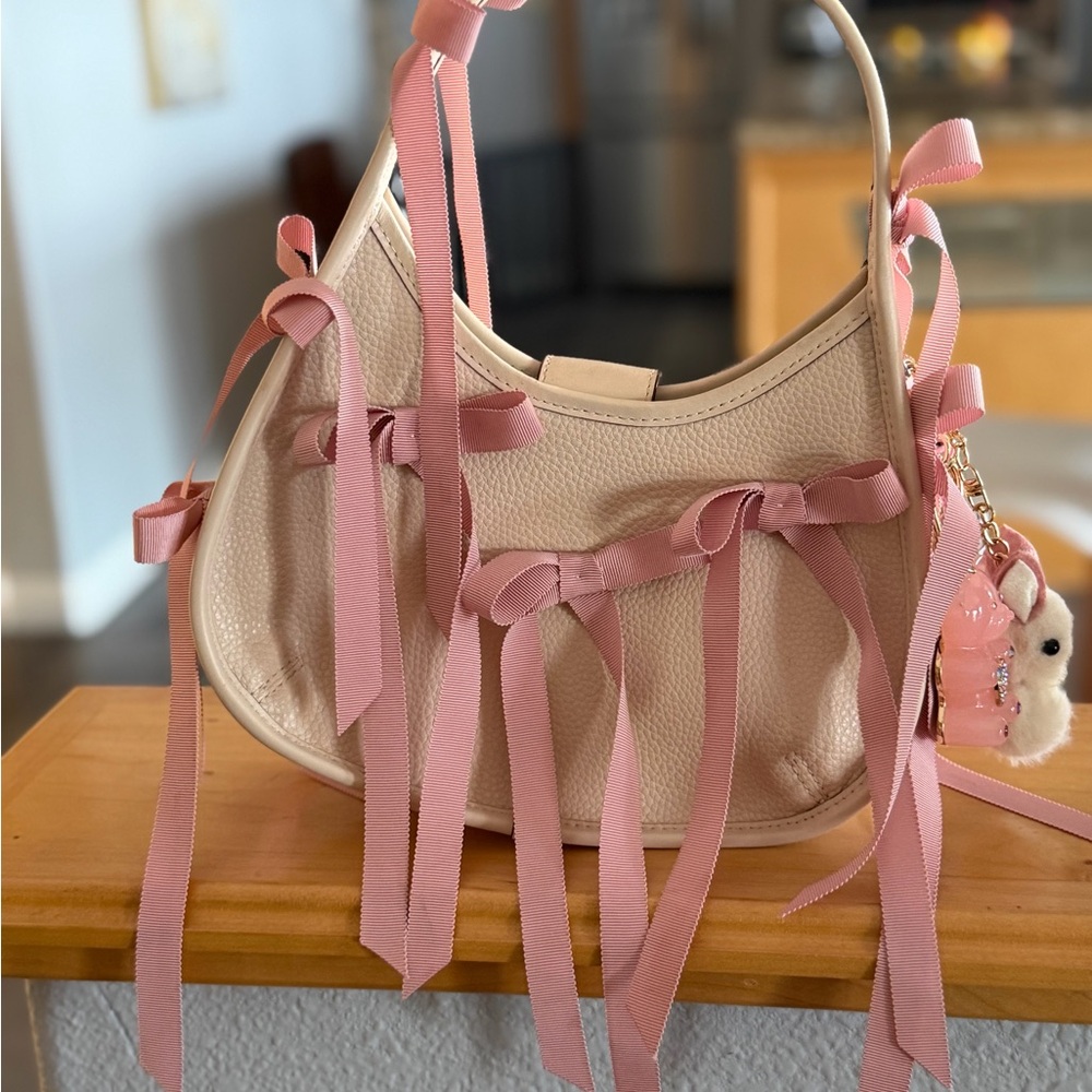 Coach pink bows bag